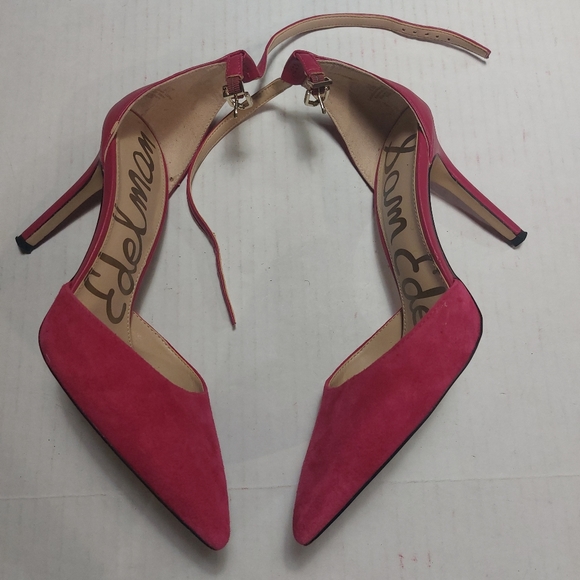 Sam Edelman Women's Pink Leather High Heels Shoes Size 8.5M - Picture 12 of 15